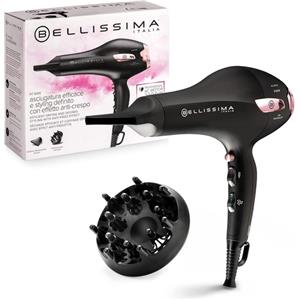 Bellissima P7 3200 Asciugacapelli, Motore Professionale, 2100 Watt, Ionizzatore, 2 Velocità, 3 Temperature, Diffusore per Ricci, Colpo Aria Fredda, Legge