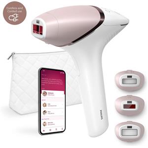 Philips Epilatore a Luce Pulsata Lumea con tecnologia SenseIQ e custodia bianco BRI955/00
