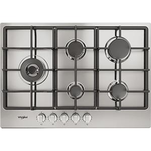 WHIRLPOOL TGML 761 IX R PIANO COTTURA, 5 zone di cottura, dimensioni: L 73 cm, P 51 piano in Acciaio inossidabile, Inox