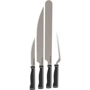 PIT BOSS® Set di Coltelli BBQ da 4 Pezzi con Guaine Protettive in Acciaio Inossidabile