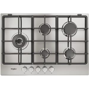 Whirlpool TGML 761 IX R Acciaio inossidabile Da incasso 73 cm Gas 5 Fornello(i)