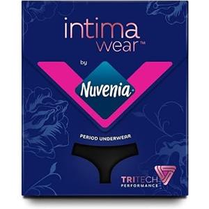 Nuvenia Mutande Mestruali Intima Wear Lavabili e Riutilizabili Colore Nero Taglia M
