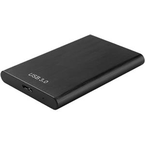 GSwReJ Disco Rigido Esterno Portatile da 1 TB da 25 Pollici USB 3.0 Compatibile con Tablet e dispositivi Plug And Play in Metallo(Black)