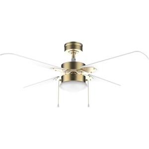 Cecotec - Ventilatore da Soffitto con luce EnergySilence Aero 450 GoldWhite 50 W e 106 cm con luce, 3 Velocità, 4 Pale Reversibili e Modalità Inverno-Estate