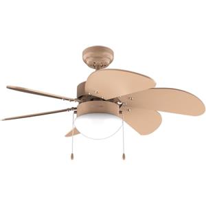 Cecotec - Ventilatore da Soffito con Luce EnergySilence Aero 3600 Vision Full Orange, 50W, Diametro 92 cm, 3 Velocità, 6 Lame Reversibili, Inverno-Estate, Utilizzo Facile, Interruttore a Catena
