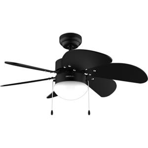 Cecotec - Ventilatore da Soffitto EnergySilence Aero 3600 Vision Full Black 50W, Diametro 92 cm, 3 Velocità, 6 Lame Reversibili, Inverno-Estate, Utilizzo Facile, Interruttore a Catena