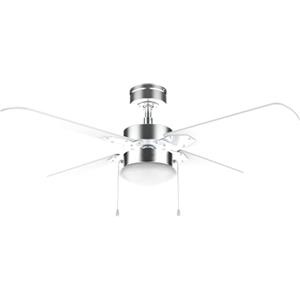 Cecotec - Ventilatore da Soffitto con luce EnergySilence Aero 450 IronWhite 50 W 106 cm con Luce, 3 Velocità, 4 Pale Reversibili e Modalità Inverno-Estate