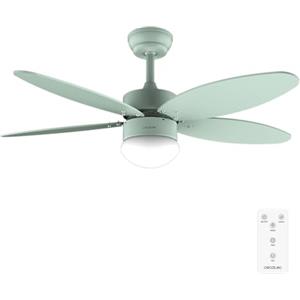Cecotec - Ventilatore da Soffitto con Luce EnergySilence Aero 4260 Full Mint - 40 W con Motore DC e 42" con Luce LED, Telecomando, Timer, 6 Velocità e 5 Pale Reversibili