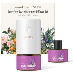 SenseFlow Diffusore di Oli Essenziali SF101 Pro Ultrasuoni Senza Acqua Profumatore per Ambienti, 100% Vegetale, Aroma fino a 120 Giorni, Ideale per Casa, Hotel e Studio - Lavanda Spica