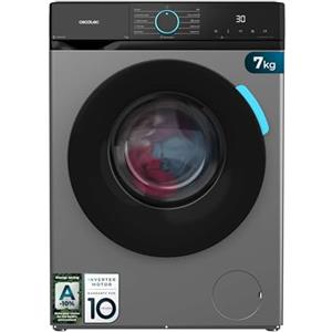 Cecotec Lavatrice 7Kg Carica Frontale Bolero DressCode 7160 Inverter Steel A. 1200RPM, 11 Programmi, Motore Inverter Plus, Steam Max, Pulizia Cestello, Rapido 15 Min, Delay Start, KidLock