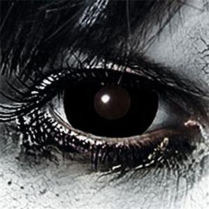 KING OF HALLOWEEN.DE 1 paio di lenti a contatto colorate mini sclera senza prescrizione per zombie vampiro cosplay carnevale zombie Nero
