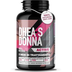 PARAFARMACIA, ORGANIC VITAMINS & FOOD OVF Integratore benessere donna DHEA S per contrastare i Disturbi Mestruali e della Menopausa, 120 capsule per Regolare il Ciclo e Favorire l'equilibrio Ormonale.
