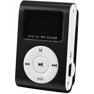 Generic Mini lettore MP3 portatile clip lettore musicale MP3 supporto 32GB Micro TF Card schermo LCD Sport Music Player (nero)
