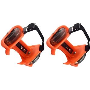 LIFKICH Scarpa Roller Skate Regolabile Ruote, PVC Arancia Luminosa | Portatile e Facile da Riporre, Rullo per Scarpe, Design Luminoso, Uso Esterno, Accessorio Sportivo