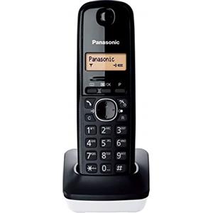 Panasonic KX-TG1611SPW Telefono cordless, Colore Nero e Bianco [Versione Spagnola]