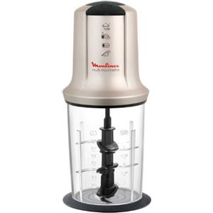 Moulinex ‎AT718A10, MultiMoulinette XXL, Tritatutto Elettrico, 2 Lame Ultra affilate, 5 funzioni, 800 ml, 500W, bianco