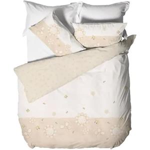 THUN - Copripiumino beige - Linea Elegance - 100% cotone - M