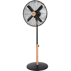 Cecotec Ventilatore da terra EnergySilence 600 Woodstyle. 50 W, finitura legno, diametro 16" con 4 lame, 3 velocità, oscillazione, altezza regolabile, massima sicurezza