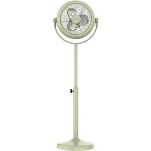 Cecotec - Ventilatore a piantana EnergySilence 250 ClassicStyle Green, 25 W, diametro 10", 3 pale aerodinamiche, inclinazione regolabile, 2 velocità, elegante design verde