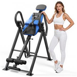 VEVOR Panca ad Inversione Regolabile, Tavolo ad Inversione Pieghevole per Stretching Carico max 136 kg, Panca per Decompressione di Collo Schiena Sviluppo Muscolare, 1250x700x1520 mm