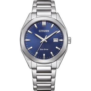 Citizen Orologio da uomo analogico Eco-Drive con cinturino in acciaio inox BM7620-83L, Argento, Moderno