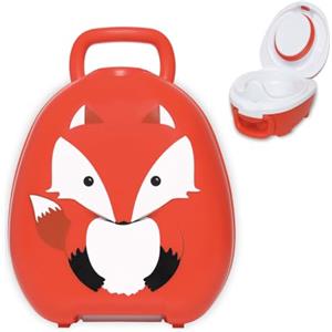 My Carry Potty - Vasino da Viaggio Antigoccia (Volpe - Rosso) | Antigoccia brevettato, meno di 1 kg, riutilizzabile senza sacchetti; ideale per asilo, auto e vacanze; da 18 mesi