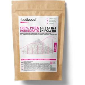 foodboost Creatina Monoidrato Pura in Polvere 300 g, 100 Dosi | Monoidrato pura, Senza additivi, Con dosatore, 3 g al giorno, Senza glutine e lattosio