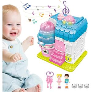 Zehboise Castle Playhouse, Mini casa del castello giocattolo Mobili per casetta rosa | Mini casa con Casetta da per bambini Fai finta di giocare con le decorazioni na