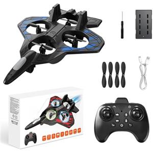 Keenso Aereo RC 2.4G, Aereo Telecomandato per Acrobazie in Schiuma EPP con 3 modalità di velocità, Decollo e Atterraggio One Touch, Mantenimento Dell'altitudine, Rotazione a 360° per (BLUE)