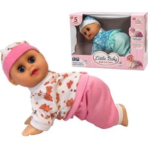 Generico Bambola Parlante Gattonante Bambolotto Ride e Canta Chiama Mamma Papa' Chiude gli Occhi Gattona come un vero Bimbo Emette Suoni Canta Ride Dice Mamma e Papà,Colori Assortiti (a)