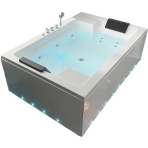 Generico Vasca Idromassaggio Rettangolare 2 persone Bianca 180x120cm - Minerva | Idromassaggio