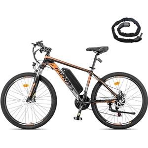 Fafrees Bici Elettrica, Bicicletta Elettrica Uomo, 21 Velocità Mountain Bike Elettrica 26 Pollici, 36V 13Ah Ebike da Città Donna 250W, Pedalata Assistita 100KM MTB, Hailong Nero Upgrade