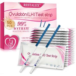 Usmlicer 50 Test Strisce di Ovulazione, Test di Ovulazione Sensibile, Aumenta le tue Probabilità di Rimanere Incinta, Pratique Pour Un Usage Domestique, Rilevazione Rapida In 3 Minuti