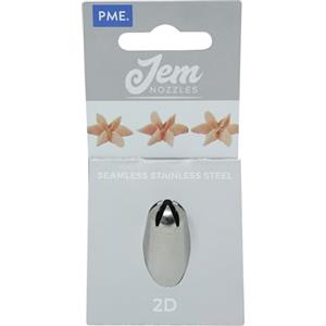PME Jem - Bocchetta Decorativa Fiore Diretto in Acciaio Inox per sac à Poche, Media, n. 2D