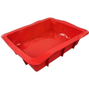 GMMH Pirofila XXL in silicone per lasagne, tortiera per torte, pane, teglia (rosso)