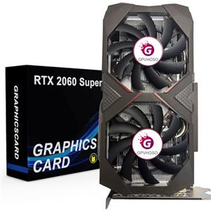 GPVHOSO RTX 2060 8GB Super Scheda Grafica 256Bit GDDR6, | Scheda video Dual Fans, con Ray Tracing, HDMI Display Port DVI, supporta fino a 8K per PC Gaming Office Creative Work