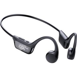 ZOVIMAX Cuffie Conduzione Ossea Bluetooth 6.0 Cuffie Open Ear Wireless Auricolari | Bluetooth Suono Dual Driver, Display LED, Connessione Doppio Dispositivo e Modalità Gaming, 12 Ore, IPX7 per Corsa/Ciclismo