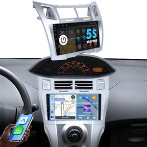 Ohradio Autoradio 9 per Toyota Yaris 2005-2011 Wireless CarPlay | Schermo IPS HD, DSP. Android Auto, Bluetooth, EQ Audio, Mirror Link, Retrocamera, MIC