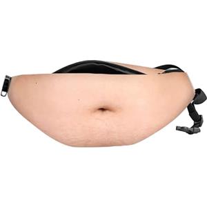 Generisch Marsupio regolabile per uomo e donna, divertente marsupio con design pancia, leggero, per escursionismo, viaggi, feste, pratico marsupio sportivo con spazio, Bk4a, Taglia unica, Marsupio sportivo