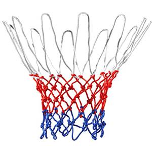 TRIXES Rete per canestro da basket 12 anelli Nylon Rosso/Bianco/Blu