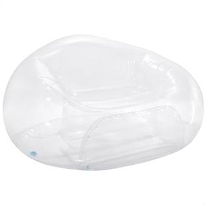 Intex 66500NP - Poltrona Gonfiabile Beanless Bag Trasparente, Vinile, Trasparente,137x127x74 cm
