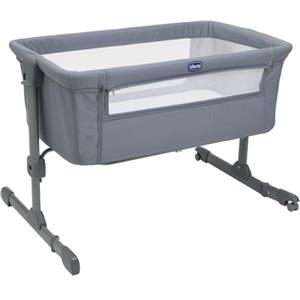 Chicco Next2Me Essential Culla Neonato Fianco Letto, Culla Co-Sleeping, Compatibile con Diversi Letti, Altezza Regolabile, Buona Circolazione dell'Aria, Materasso e Borsa inclusi, 0-6 Mesi, Grigio