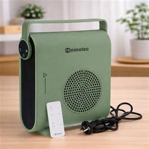 M Mimotec - Termoventilatore elettrico in ceramica Green Hearth 2000W, silenzioso <60 dB, con telecomando, protezione contro il surriscaldamento, riscaldatore portatile per interni.
