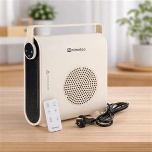 M Mimotec - Termoventilatore elettrico in ceramica White Hearth 2000W, silenzioso <60 dB, con telecomando, protezione contro il surriscaldamento, riscaldatore portatile per interni.