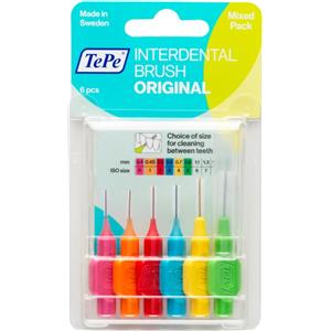 TEPE PRODOTTI IG.ORALE Srl TePe Scovolini Interdentali Misti Original Mix ISO 0-7, 6 Pezzi, Pulizia Efficace, Prevenzione Carie, Igiene Orale Completa