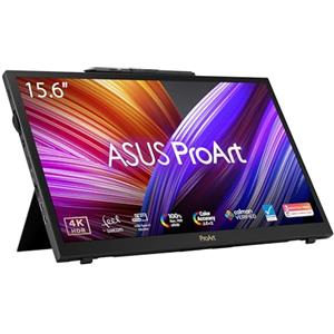 ASUS ProArt PA169CDV Display portatile Touchscreen da 15.6" pollici, IPS, 4K UHD (3840 x 2160), WACOM EMR, 100% sRGB, Color Accuracy ΔE < 2, Calman, PANTONE, USB-C, Touch a 10 punti, Dial, Nero