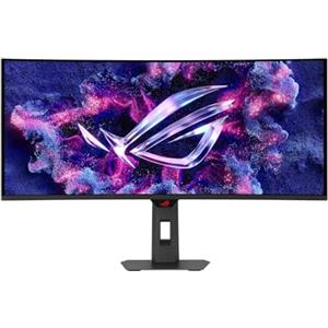 ASUS ROG Strix XG34WCDG, Monitor Gaming Curvo da 34" QD-OLED (2560 x 1440), 0,03ms Response Time, 175Hz, ASUS OLED Care Pro, Compatibile con G-Sync ed ELMB, DisplayWidget Center, Nero