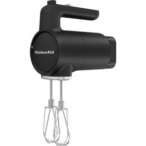 KitchenAid Sbattitore elettrico senza fili - Go Cordless - Frullatore a mano con 7 velocità e Soft Start - Fruste Turbo in acciaio inox - 60 minuti di utilizzo - Potente - Nero - Senza batteria