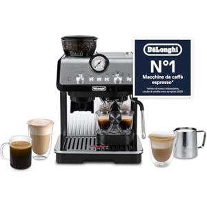 De'Longhi La Specialista Arte - Macchina Espresso 3 Bevande Nero | Macchina Caffè con Montalatte Manuale, Macinacaffè Integrato a 15 Livelli, 3 Temperature, Kit Barista, EC9152.BK