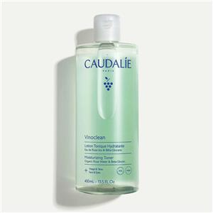 Caudalie Vinoclean Lozione tonica idratante con idrolato di Rosa bio, 400 ml